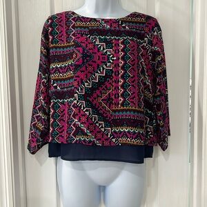 Geometric Pink Blouse